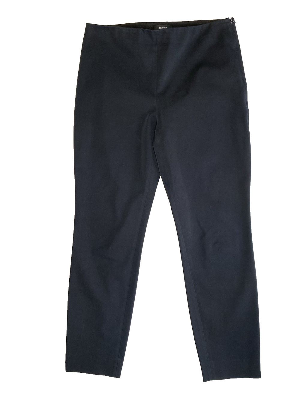 Theory Pants Womens Size 8 Skinny Black Twill Stretch Designer Career Office